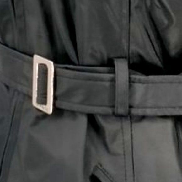 Rampage Outerwear Black Belted Trench Faux Fur Jacket - Picture 6 of 12